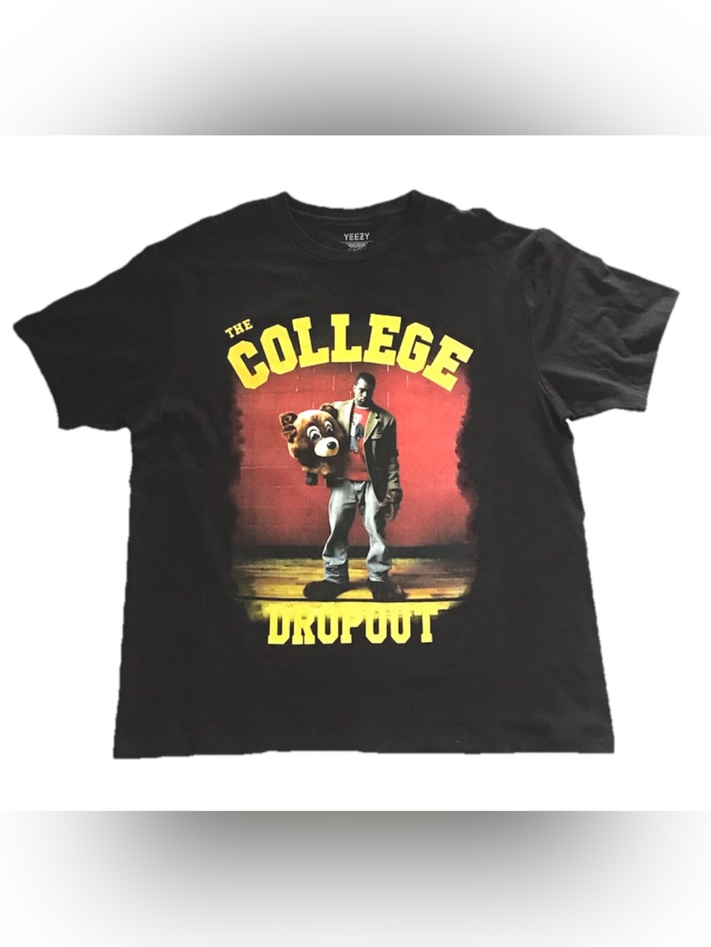 Yeezy Black "The College Dropout" Graphic Tee Size XL